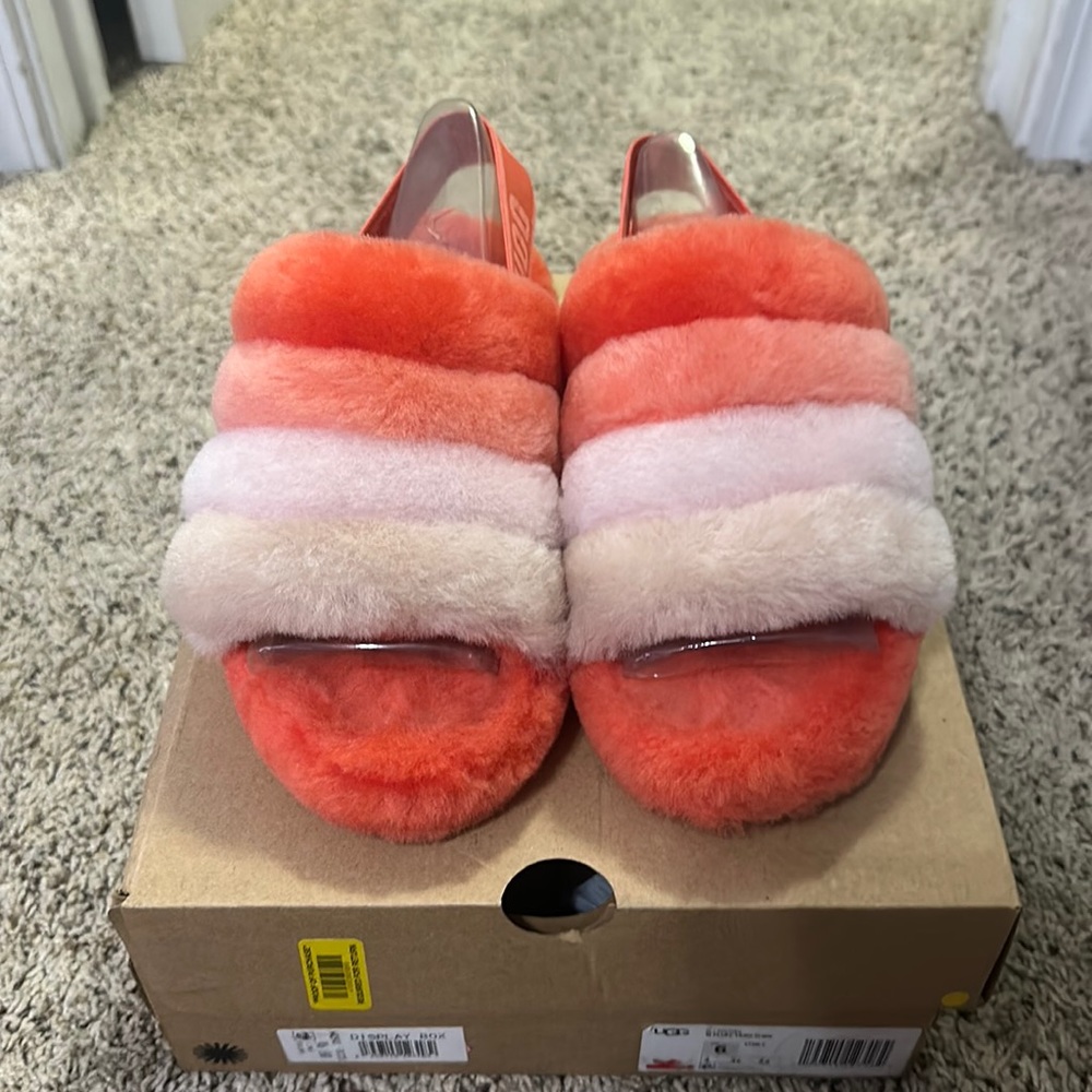 Ugg Fluff Yeah Slide Lava Flow Multi Size 6
